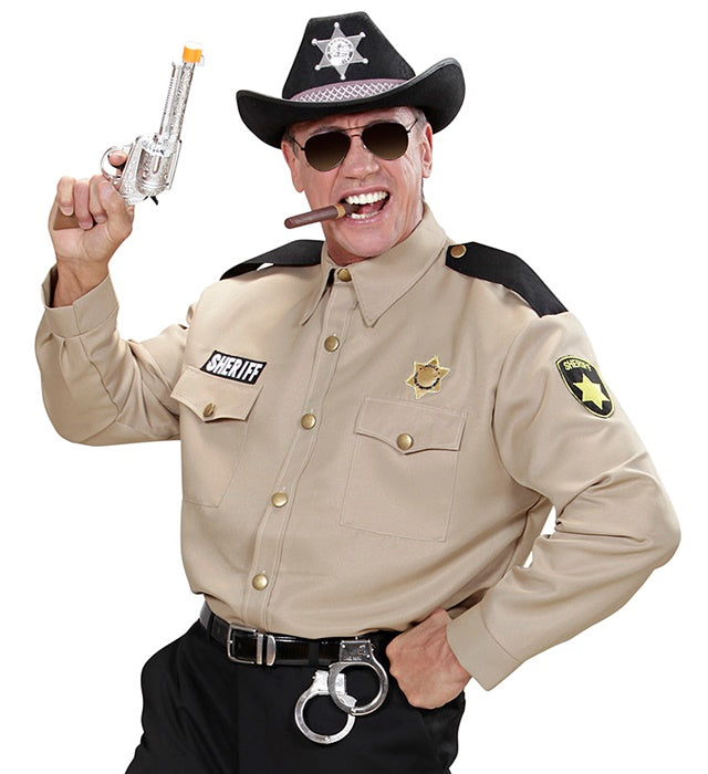 Sheriff-Hemd mit Western-Design für Fasnacht und Karneval