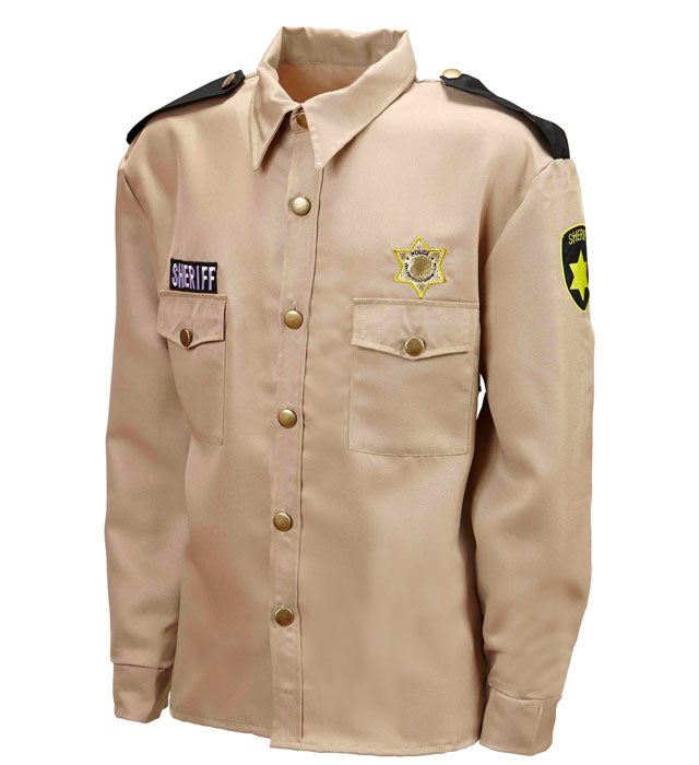 Sheriff-Hemd mit Western-Design für Fasnacht und Karneval