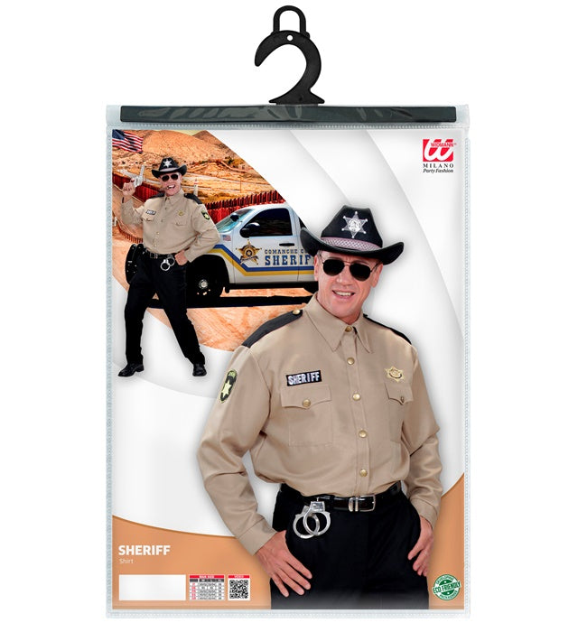 Sheriff-Hemd mit Western-Design für Fasnacht und Karneval