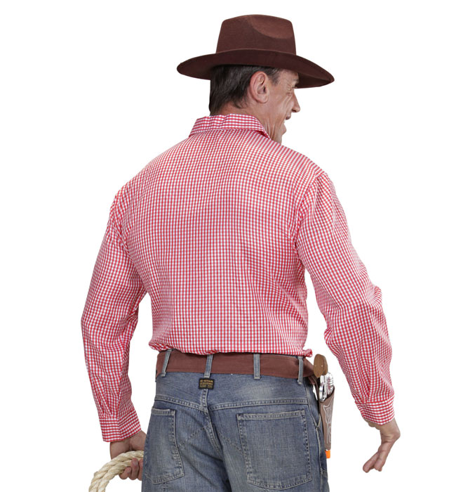 Cowboy-Hemd mit kariertem Muster für Fasnacht und Western-Events