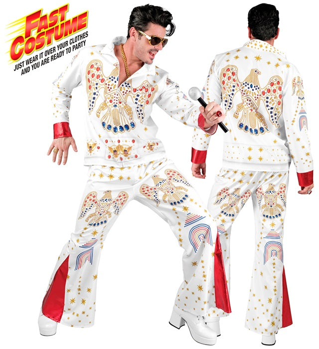 King of Rock'n'Roll Kostüm Oberteil und Hose im Rock'n'Roll Stil