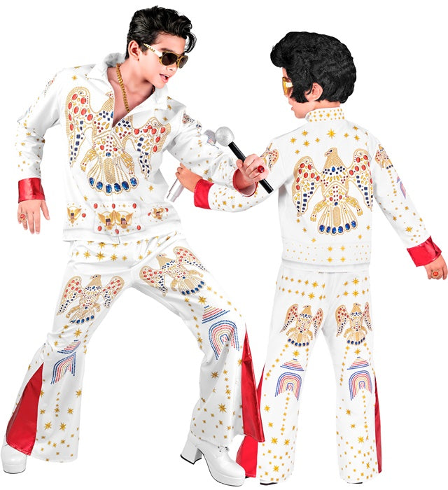 King of Rock’n’Roll Kostüm Oberteil und Hose für Fasnacht und Mottoparty