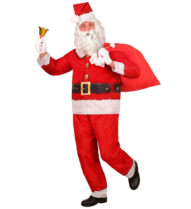 Weihnachtsmann Kostüm Set mit rotem Oberteil, Hose und Mütze