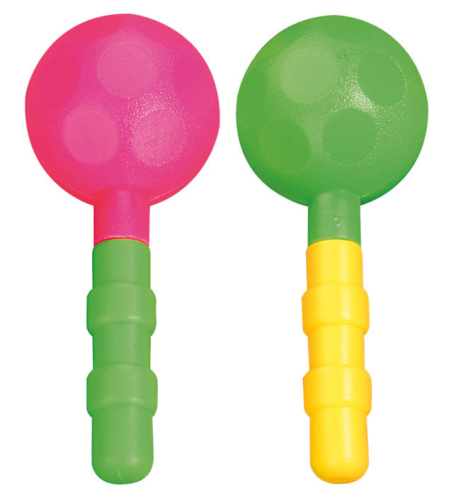 Set aus 2 farbigen Maracas für Fasnacht und Karneval