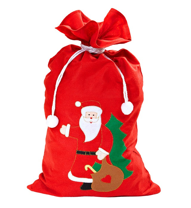 Weihnachtsmannsack 60x100 cm mit weihnachtlichen Motiven