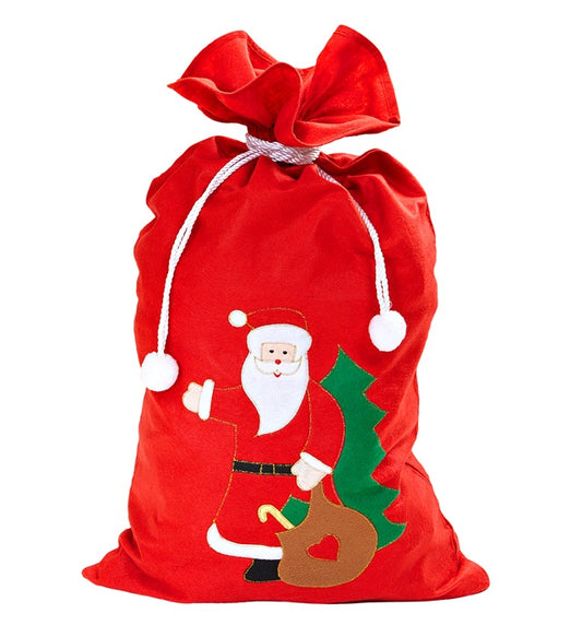 Weihnachtsmannsack 60x100 cm mit weihnachtlichen Motiven