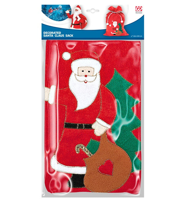 Weihnachtsmannsack 60x100 cm mit weihnachtlichen Motiven