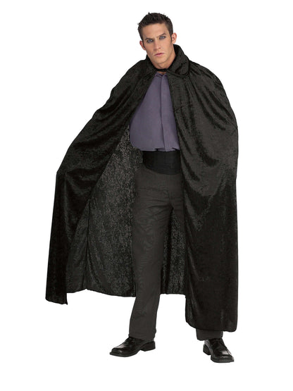 Rubies Long Crushed Velvet Cape für Herren mit Schaumstoffkragen – Produktansicht