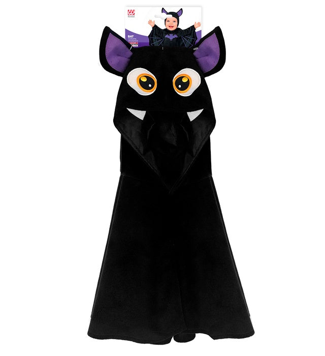 Fledermaus Poncho aus weichem Plüsch mit Kapuze und Fledermaus-Ohren