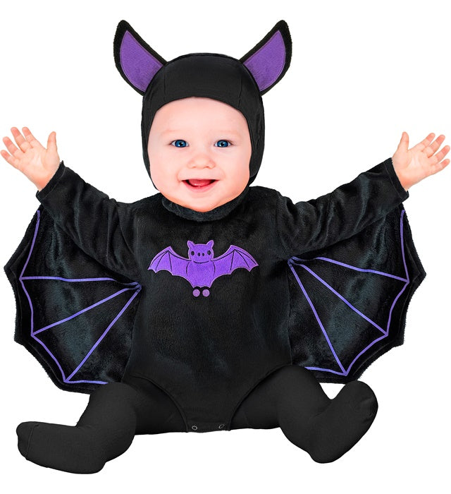 Fledermaus Kostüm Overall aus Plüsch mit Kapuze und Fledermaus-Ohren