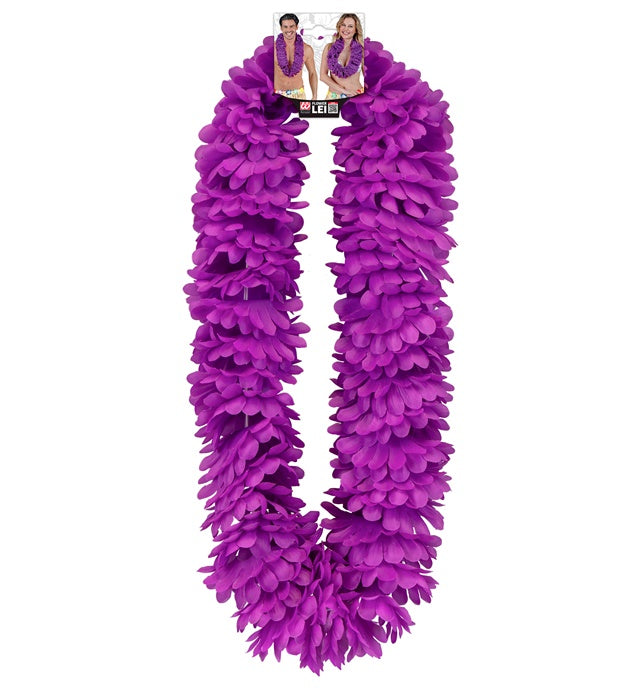 Violette Hawaiikette aus Kunststoff für Fasnacht und Karneval