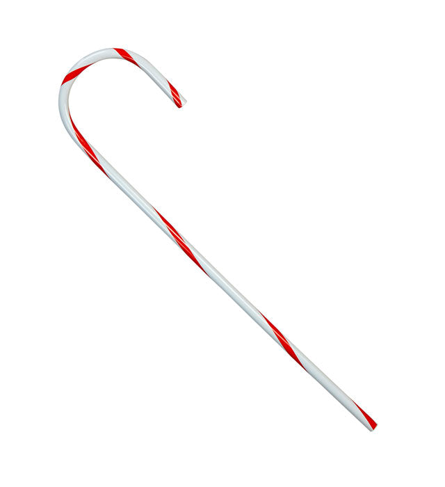 Rote und weiße Zuckerstange 82 cm als Fasnachts-Accessoire