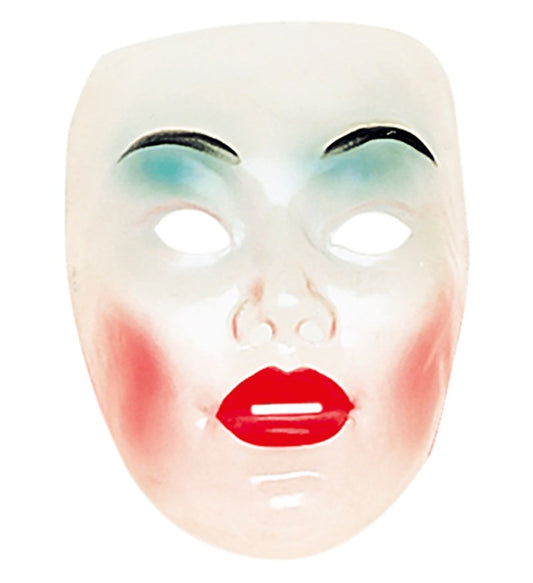 Damenmaske aus Kunststoff für Fasnacht und Karneval