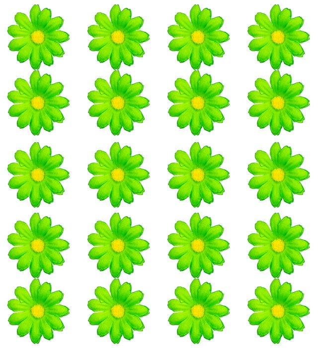 20 grüne künstliche Dekoblumen für Fasnachts- und Mottoparty-Dekoration