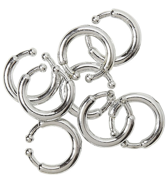 8er Set Clip Piercings als Fasnacht Accessoire