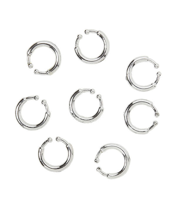 8er Set Clip Piercings als Fasnacht Accessoire
