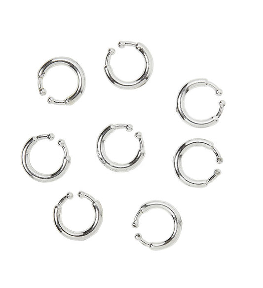 8er Set Clip Piercings als Fasnacht Accessoire