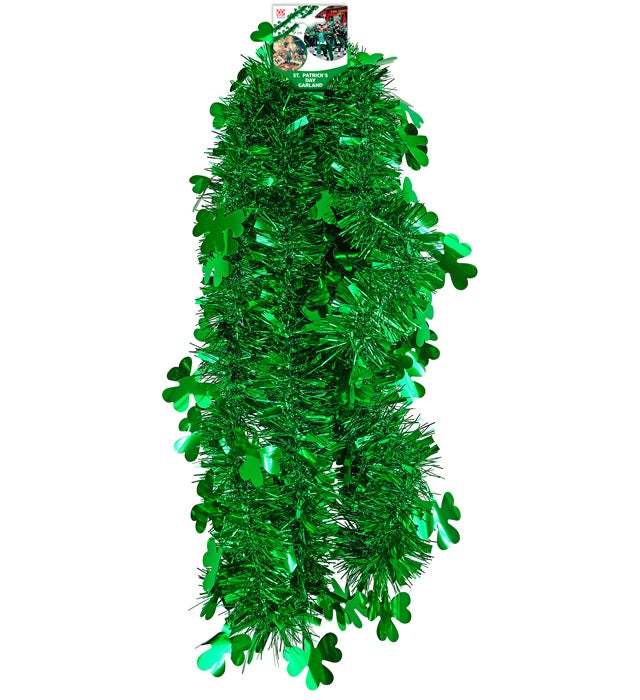 Grüne Lametta-Girlande 3 Meter lang für St. Patrick's Day Dekoration