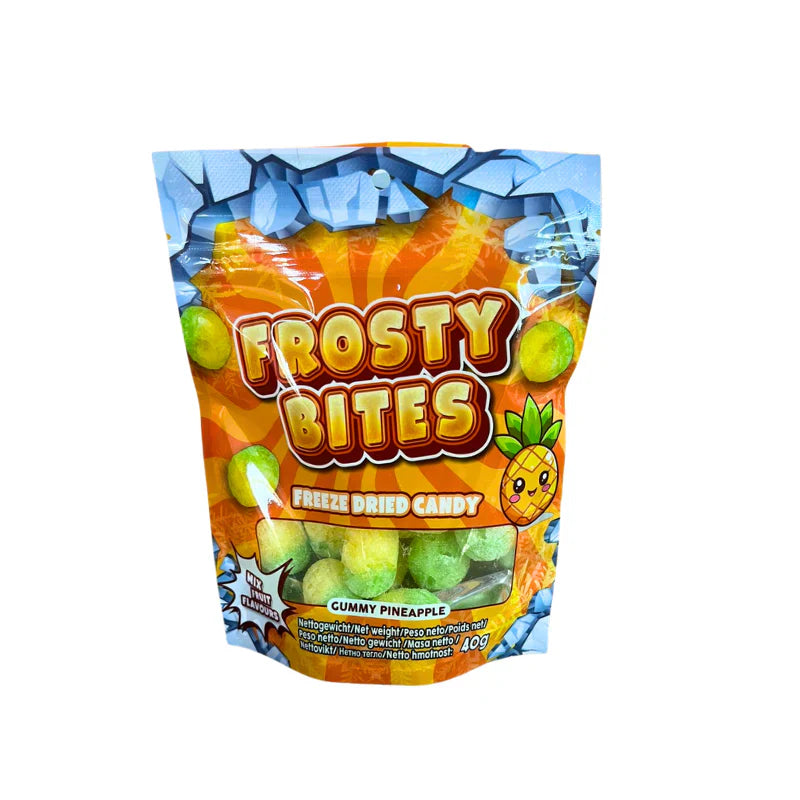 Frosty Bites gefriergetrocknete Ananas Freezed Dried Candy – Produktansicht – Detailansicht