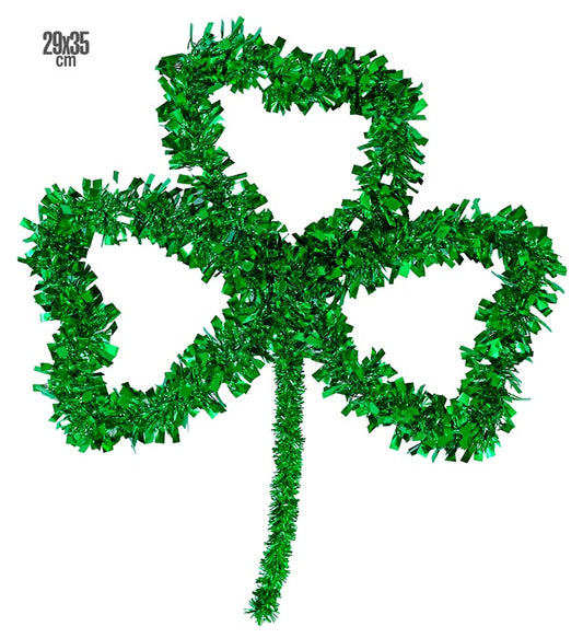 Klee St. Patrick's Fest Dekoration mit grünem Kleeblatt und Klingenfäden 29x35 cm