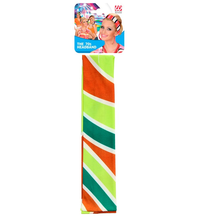 Buntes Haarband im 70er Jahre Stil in mehreren Farben