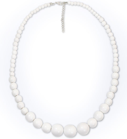 Retro-Kette 70er Jahre Weiss als Fasnacht Accessoire
