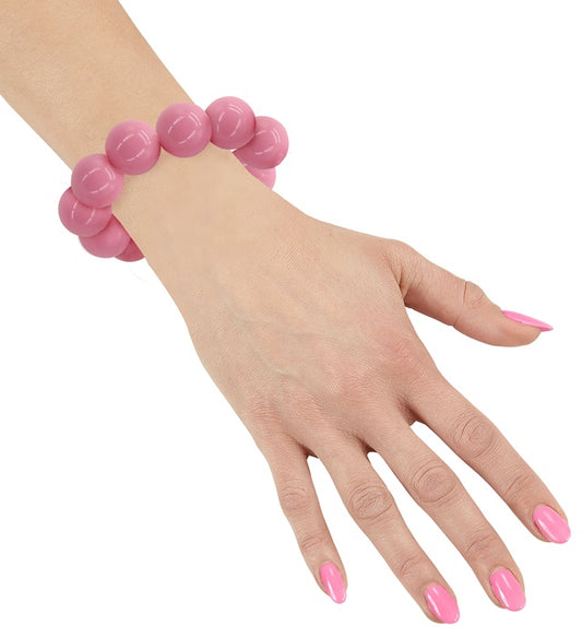 Pinkes Armband im 70er Jahre Stil als Fasnacht Accessoire