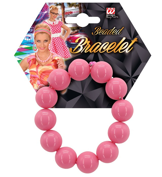 Pinkes Armband im 70er Jahre Stil als Fasnacht Accessoire