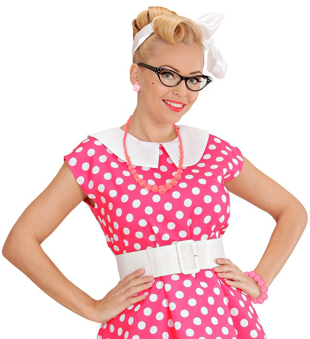 Pinkes Armband im 70er Jahre Stil als Fasnacht Accessoire