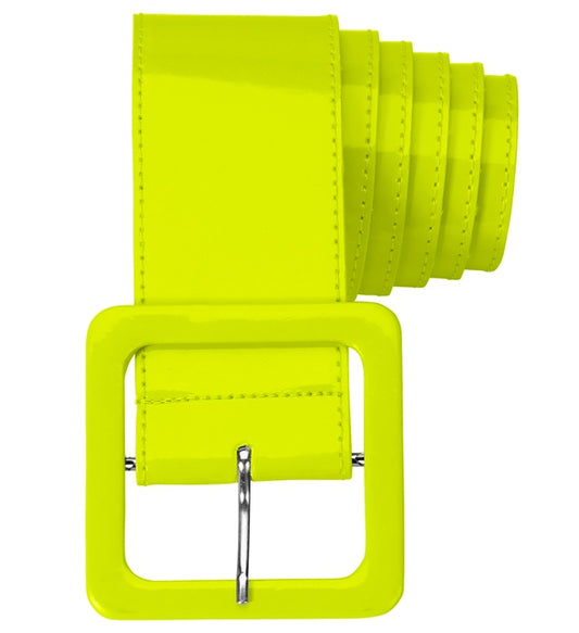 NEON GELBER VINYLGÜRTEL Neon - Gelb