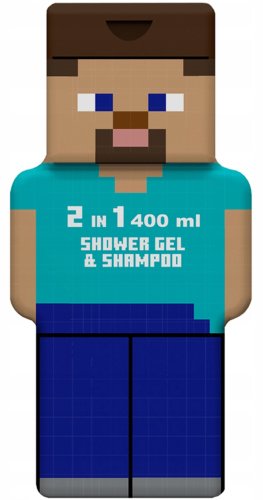 CARTOON CARTOON Minecraft Steve Gel und Shampoo 2D Air-Val Kosmetik