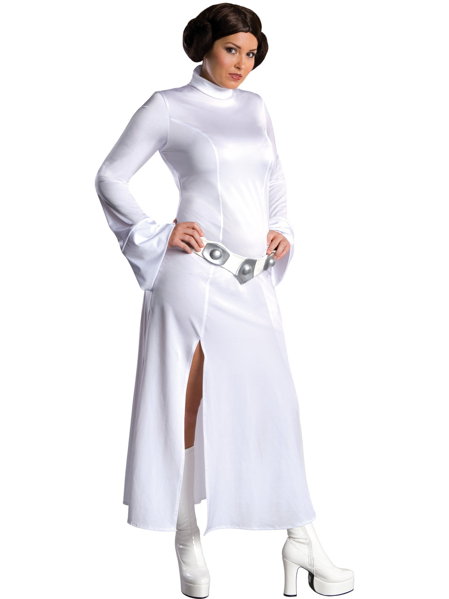 Rubies Princess Leia Kostüm Plus Size für Damen mit Kleid Gürtel und Perücke