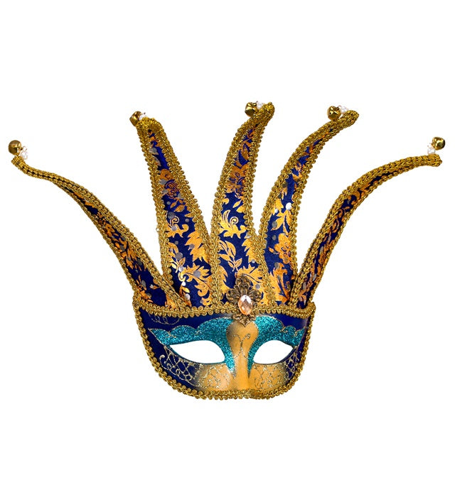 Bunte Jester Augenmaske für Fasnacht und Karneval