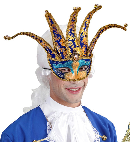Bunte Jester Augenmaske für Fasnacht und Karneval