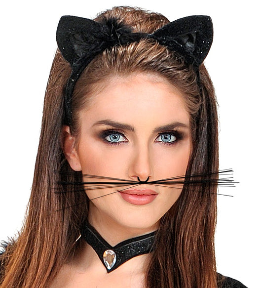 Katzen Schnurrbart Accessoire für Fasnacht Kostüm
