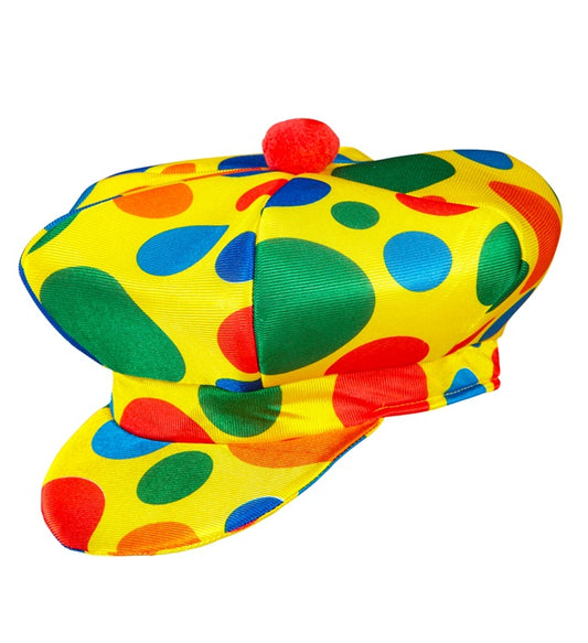Bunte Clownmütze mit typischem Design für Fasnacht und Karneval