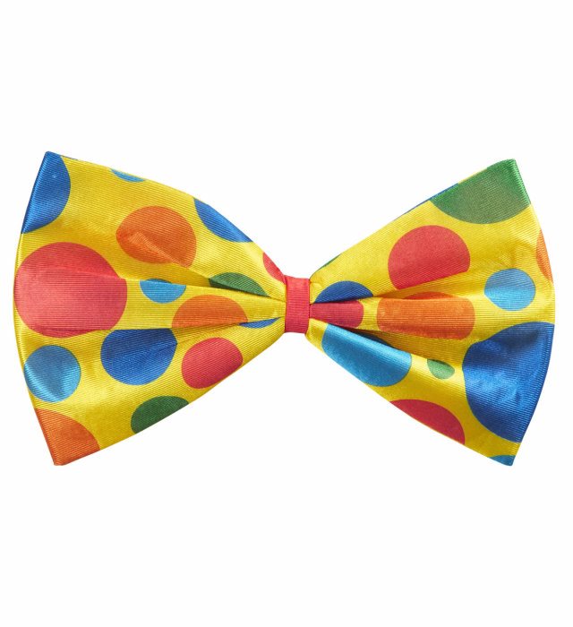 Große bunte Clown Fliege als Fasnacht Accessoire