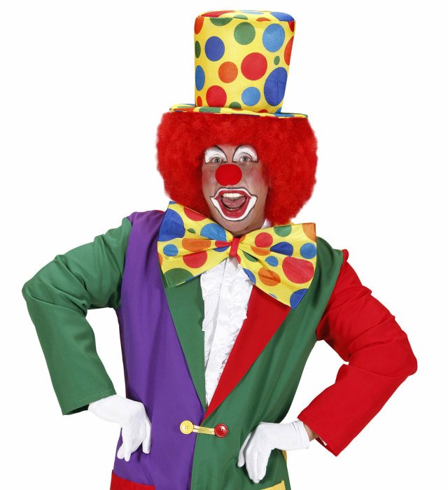 Große bunte Clown Fliege als Fasnacht Accessoire
