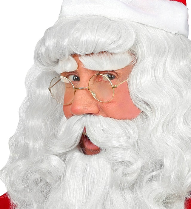 Goldene Brille mit runden Gläsern für Fasnacht und Karneval