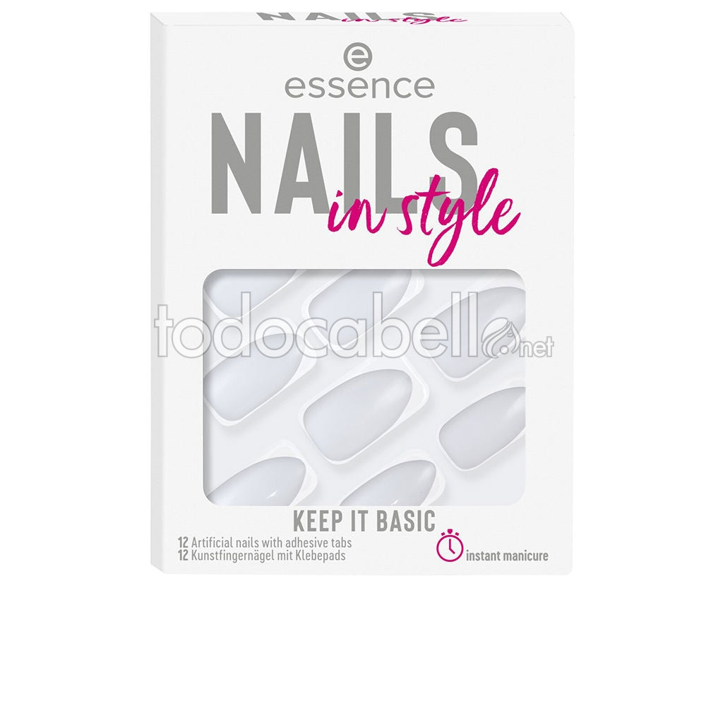 ESSENCE COSMETICS ESSENCE COSMETICS Nails In Style Uñas Artificiales 15 Keep It Basic 12 Stück Nagelpflege
