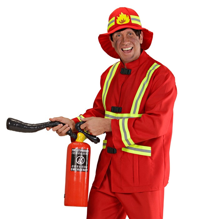 Aufblasbarer Feuerlöscher 50 cm als Kostümzubehör für Fasnacht und Karneval