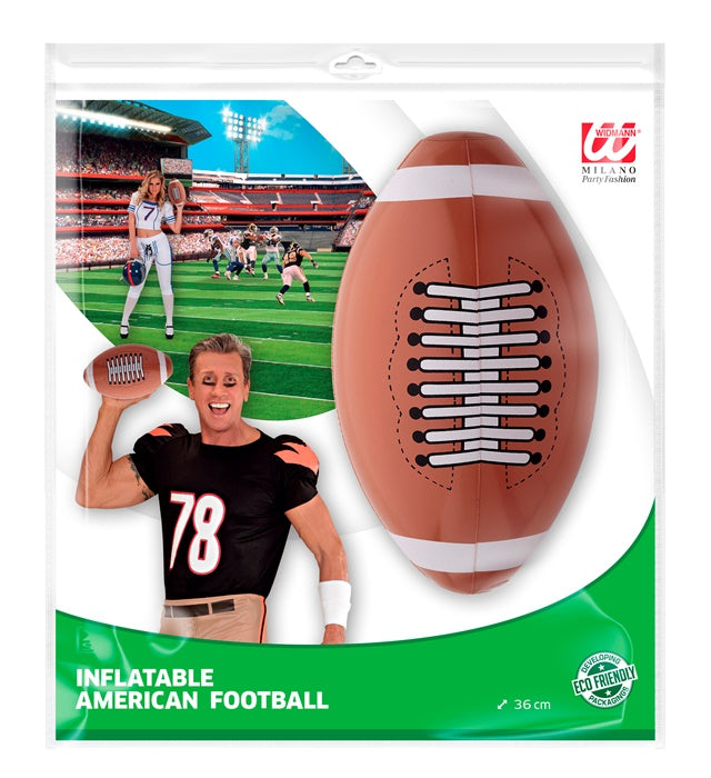 Aufblasbarer amerikanischer Football 36 cm als Fasnacht-Accessoire