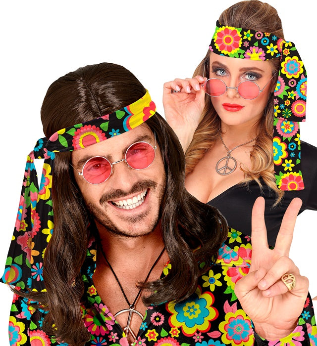 "THE 60s FASHION - colorful flowers" (Stirnband) Schwarz