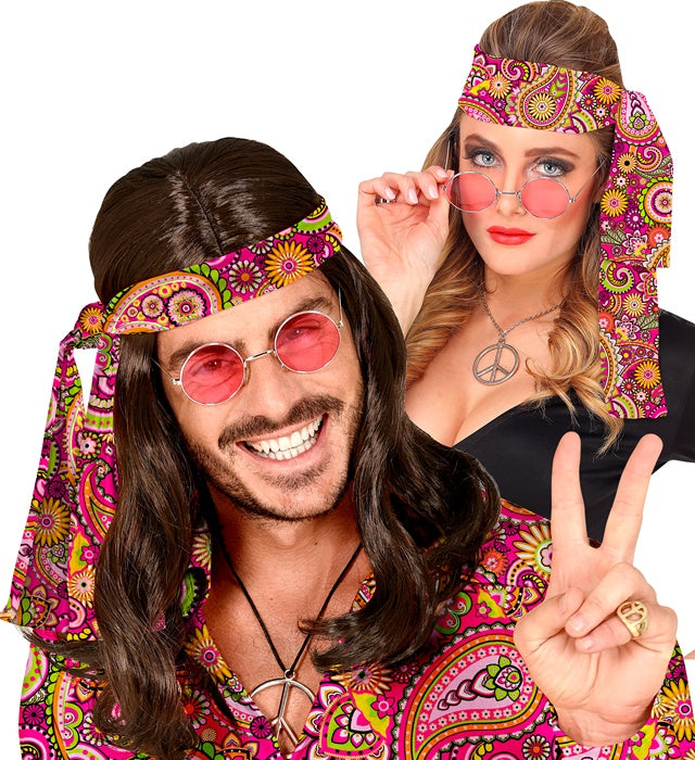 THE 60s FASHION Paisley Stirnband mit buntem 60er-Jahre Muster