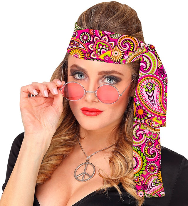 THE 60s FASHION Paisley Stirnband mit buntem 60er-Jahre Muster