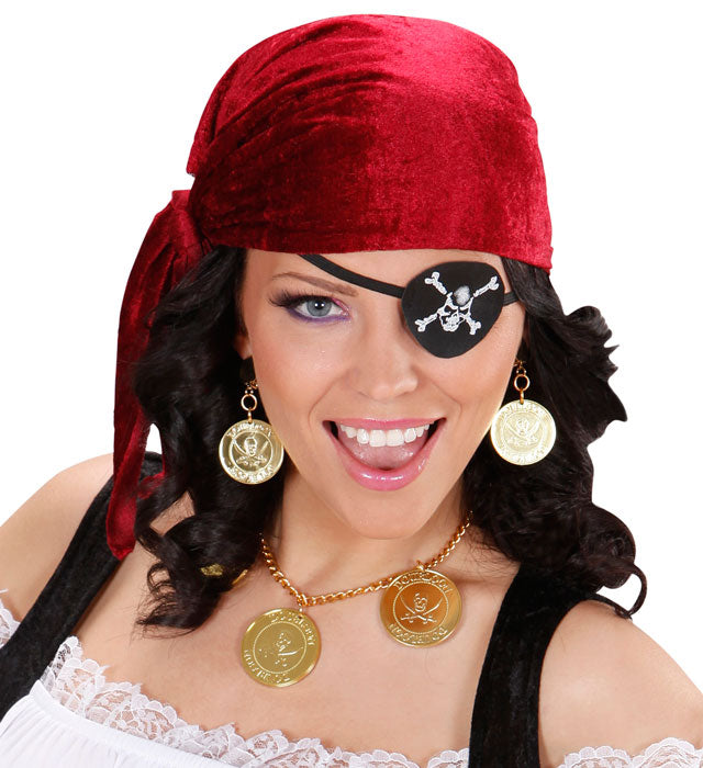 Detailreicher Piratenschmuck bestehend aus Halskette und Armband für Fasnacht und Karneval