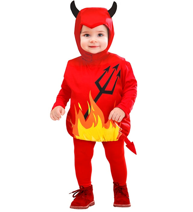 Rote Puffy Devil Kopfbedeckung mit Teufelshörnern für Fasnacht