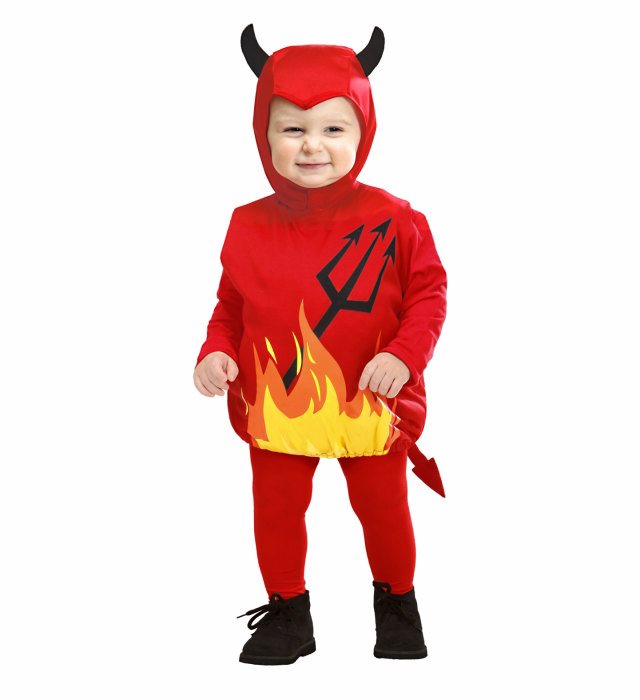 Rotes Puffy Devil Teufelshorn als Kopfbedeckung für Fasnacht