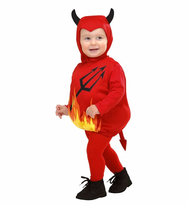 Rotes Puffy Devil Teufelshorn als Kopfbedeckung für Fasnacht