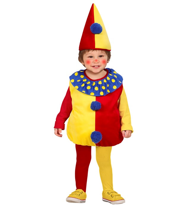 Bunte Puffy Clown Kopfbedeckung als Fasnachts-Accessoire